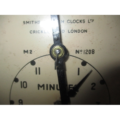 127 - A vintage Smiths seconds printing clock, C1930s, with 8” painted dial in Bakelite case, in working o... 