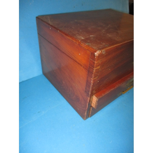 128 - An antique homeopathic chemist box, no contents and would benefit from light restoration