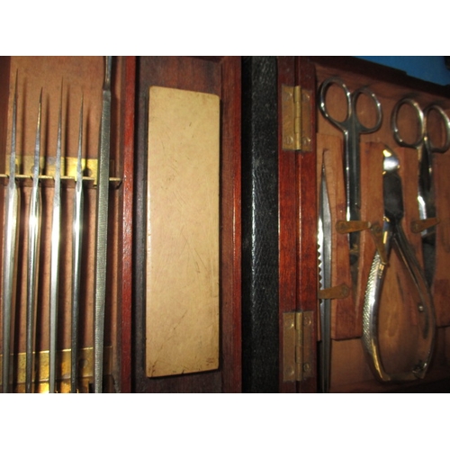 130 - A parcel of antique and later medical equipment, to include WWI British Military surgeons tools and ... 