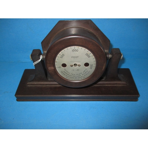 131 - A 1930s Art Deco Bakelite cased storm guide barometer, marked for John Trotter Ltd Glasgow, in used ... 