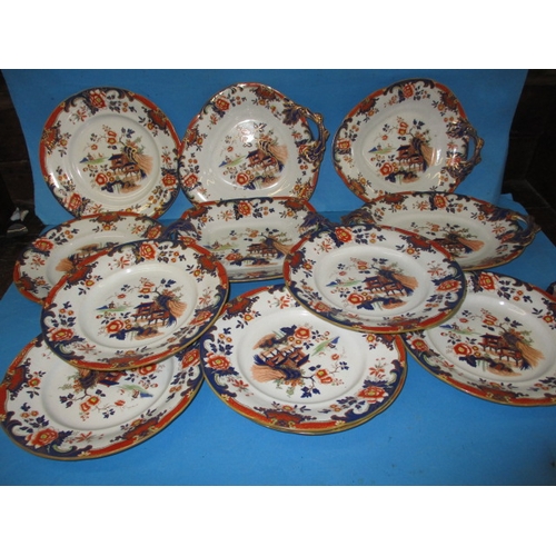 145 - A quantity of general clearance items , to include ironstone plates and antique cups and saucers, al... 