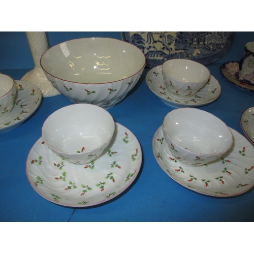 145 - A quantity of general clearance items , to include ironstone plates and antique cups and saucers, al... 