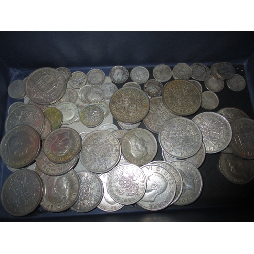 148 - A parcel of vintage coins, to include some silver and part-silver examples, housed in a 3 drawer car... 