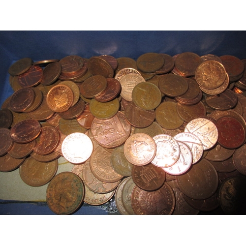 148 - A parcel of vintage coins, to include some silver and part-silver examples, housed in a 3 drawer car... 