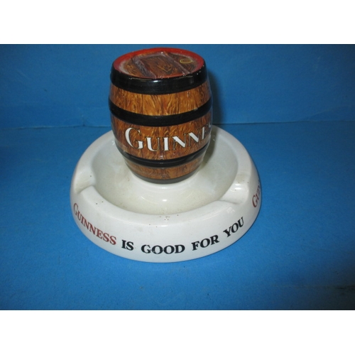 149 - A vintage Guinness advertising ashtray with matchbox holder and a Carltonware Rouge Royale tray, bot... 