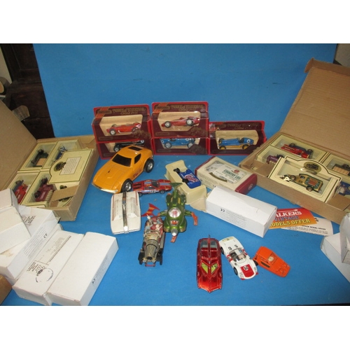 159 - A quantity of vintage die-cast model vehicles, to include TV related models and boxed sets