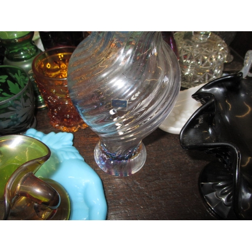 175 - A collection of antiques and later glass collectables, to include a Caithness vase. All in pre-owned... 