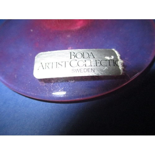 181 - A Boda artistic collection wine glass, retaining the original foil label and signed to base, approx.... 