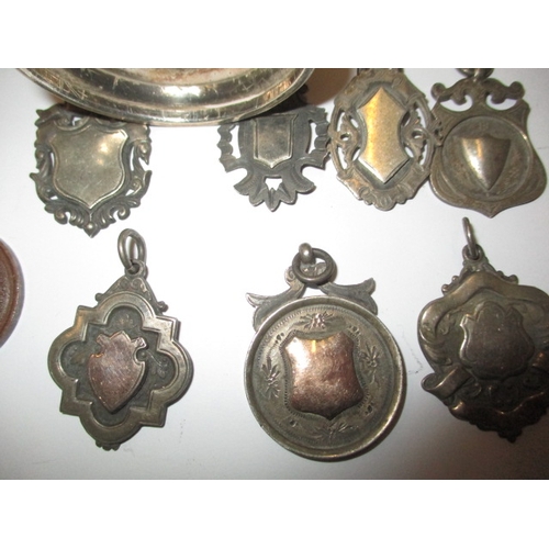 194 - A parcel of early 20th century medals and a silver trophy cup, Approx gross silver weight 118.5g, al... 