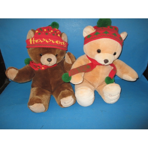 203 - Two large Harrods Christmas bears, dated 1987 & 1988, both in good displayed condition, approx. heig... 