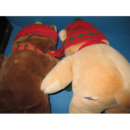 203 - Two large Harrods Christmas bears, dated 1987 & 1988, both in good displayed condition, approx. heig... 