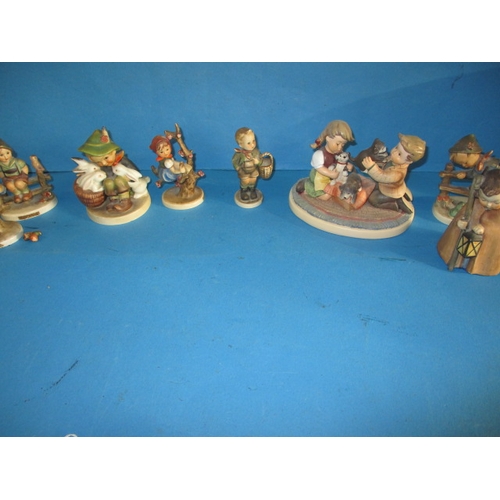 205 - A parcel of Goebel-Hummell figures, all in pre-owned condition 2 with noted damage