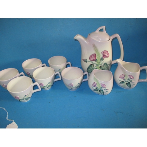 206 - A 1960s Carltonware part tea set, pre-owned but looks unused, no saucers