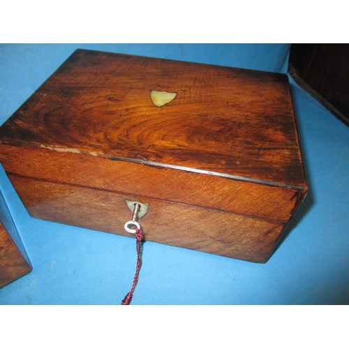 211 - Two vintage work boxes, both with contents of later sewing items