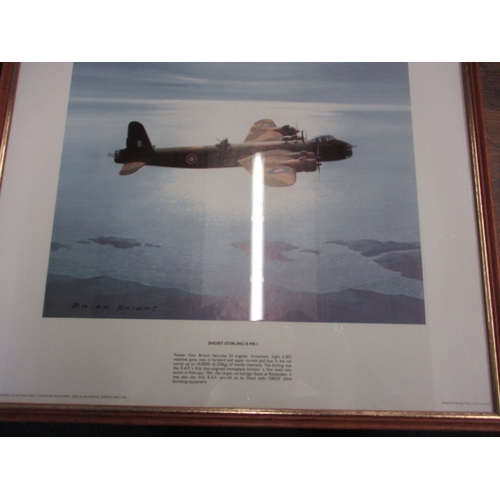 218 - A parcel of military related prints, to include a 1978 Barrie A F Clark spitfire and “The bridge at ... 