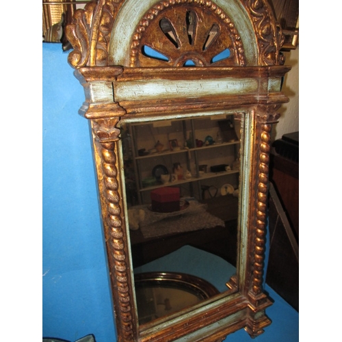 221 - A decorative gilt wood bracket with over mirror, and another mirror, in good used condition