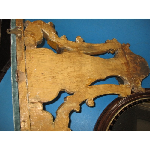 221 - A decorative gilt wood bracket with over mirror, and another mirror, in good used condition