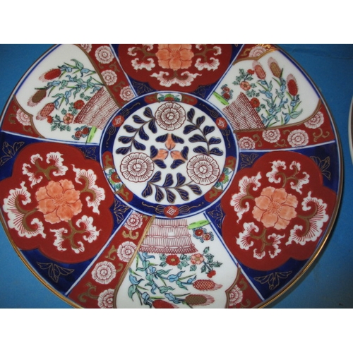 223 - Two Japanese Imari style wall plaques, approx. diameter 31cm, both with no observed damage