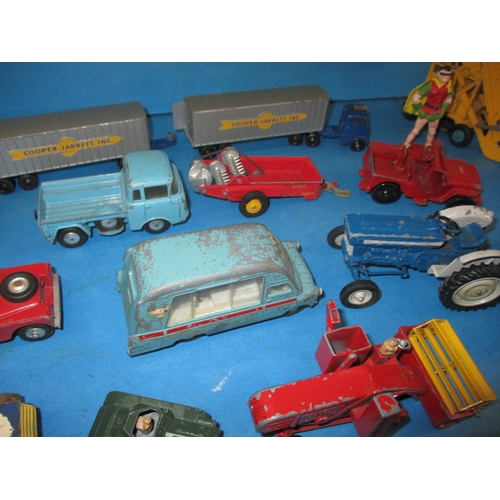 228 - A large quantity of vintage die-cast model vehicles, to include the gold and silver versions of Jame... 