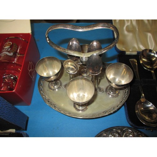 230 - A parcel of miscellanea to include a silver dressing table hand mirror, all in used condition