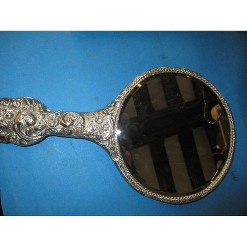 230 - A parcel of miscellanea to include a silver dressing table hand mirror, all in used condition