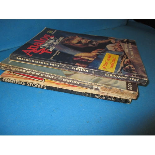 237 - 3 vintage science fiction comic booklets, 2 with pre-decimal pricing, all in used condition