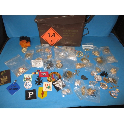 238 - A quantity of military stay-bright badges and other military insignia, all in pre-owned condition