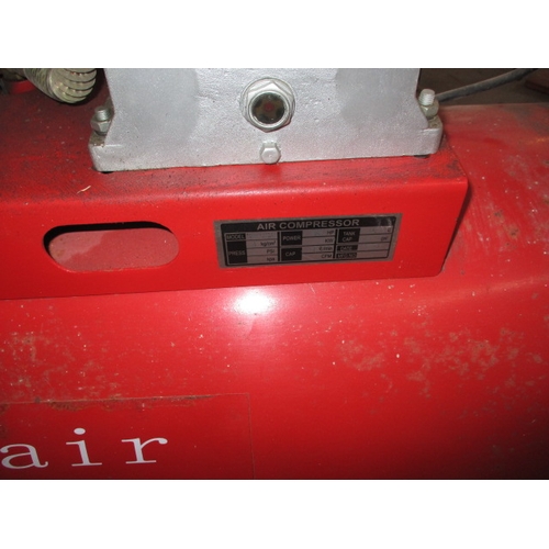 244 - A portable commercial Hymair air compressor, with 150 ltr receiver, single phase in working order, u... 