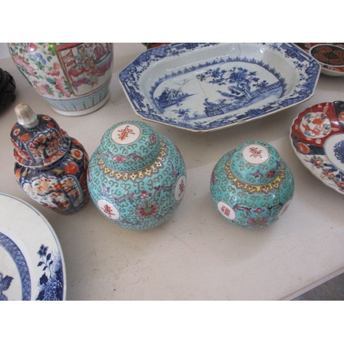 252 - A quantity of antique and later ceramics, to include oriental examples, some damages