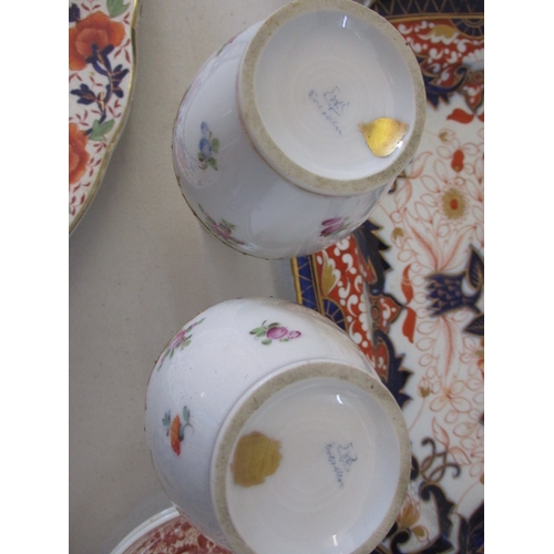 255 - A quantity of vintage ceramics, to include 8 Coalport plates, stilton bell and a pair of Dresden bud... 