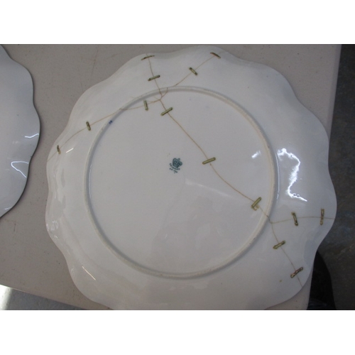 255 - A quantity of vintage ceramics, to include 8 Coalport plates, stilton bell and a pair of Dresden bud... 