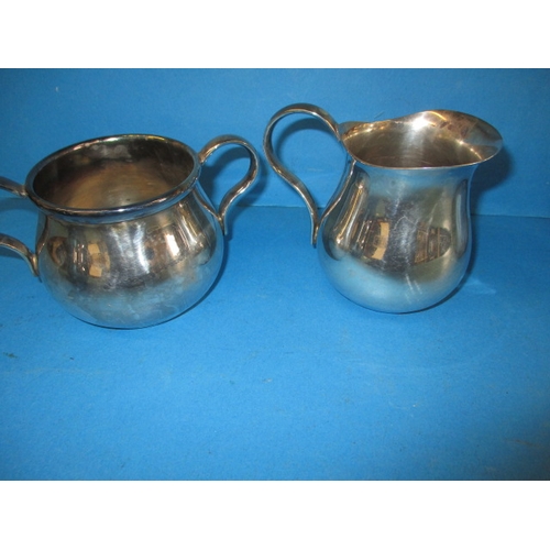 257 - A vintage Christoffel silver plated 4 piece tea set, with original retailers antioxidant bags, in us... 