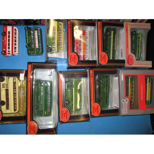 260 - A large quantity of mainly boxed die-cast model busses, most in unused condition