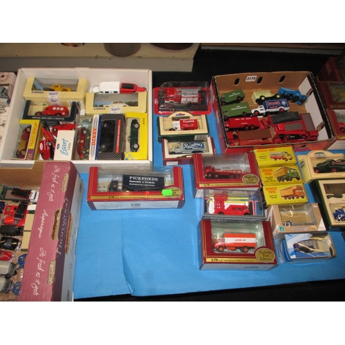 261 - A large quantity of vintage die-cast model vehicles, most boxed and unused