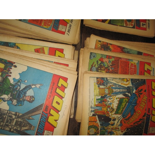 279 - A parcel of around 140 vintage Lion comics, all early 1970s and in used condition