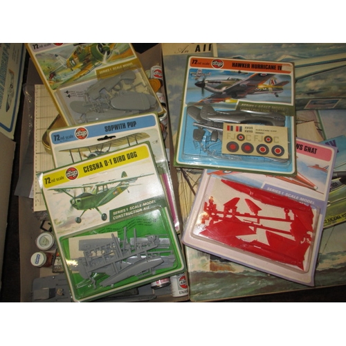 280 - A large quantity of vintage AirFix models, most unopened, some part built and some just empty boxes,... 