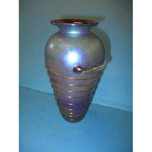 289 - A 1990s Langham iridescent glass vase, approx. height 18cm, in pre-owned condition with no observed ... 