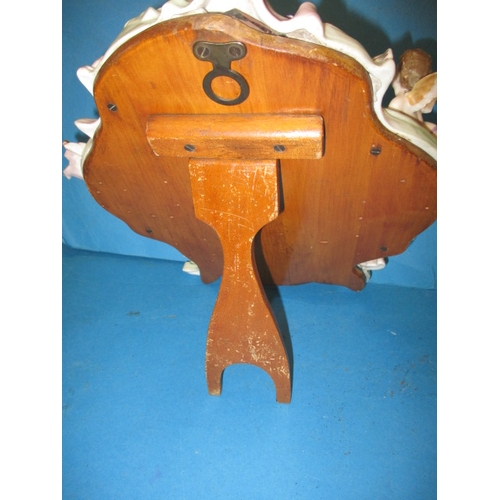 294 - A vintage easel type mirror and a decorative bust, some minor damages, approx. height of bust 39cm