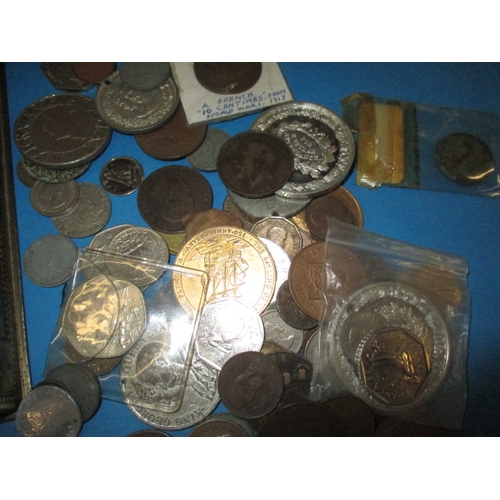 299 - A parcel of mainly pre-decimal coins to include an 1889 silver crown, all in circulated condition