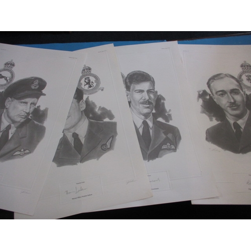 301 - Approximately 200 limited prints of WWII RAF VC winners, signed to mounts by recipients