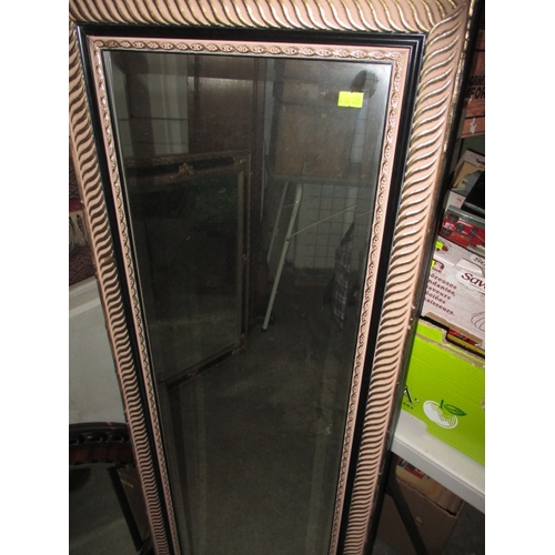 305 - 3 wall mirrors, approx. sizes 92x66cm oval one88x62cm cheval 125x42cm, all in good used condition