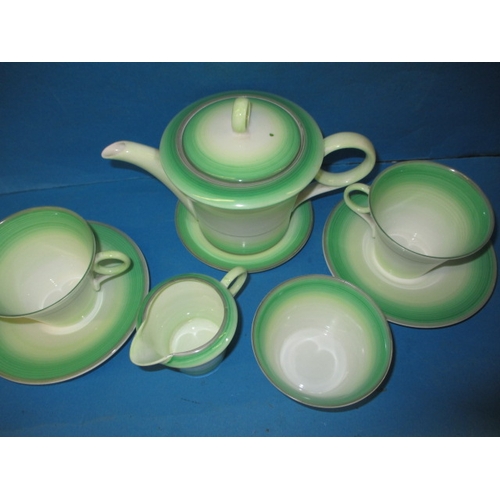 263 - A 1930s Shelly china tea for two set, pre-owned but in unused condition