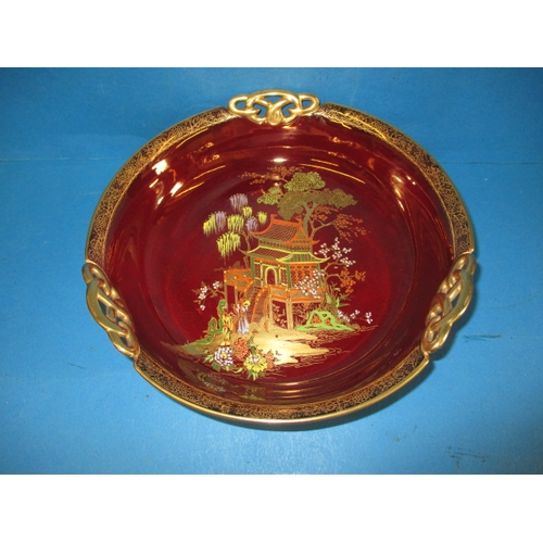 264 - A Carlton Ware Rouge Royale fruit bowl, approx. diameter 25.5cm in good pre-owned condition with no ... 