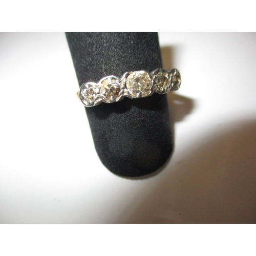 3 - A vintage 18ct 5 stone diamond ring, approx. ring size ‘P’, approx. weight 2.1g in useable pre-owned... 