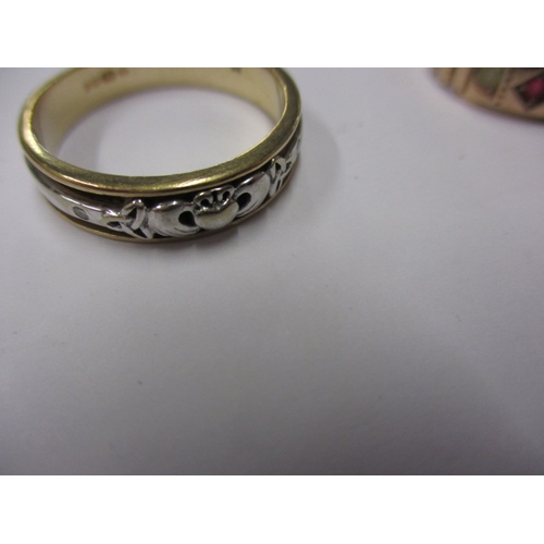 45 - Six 9ct gold dress rings, various sizes and ages, most with stones missing, approx. gross parcel wei... 