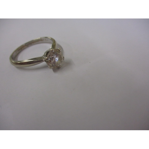 18 - A 750 white gold diamond solitaire ring, approx. ring size ‘R ½ ‘ Approx diameter of stone 7.2mm, ap... 