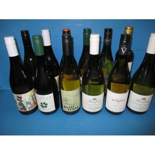 341 - 12 Bottles of white wine, all rack stored, various types