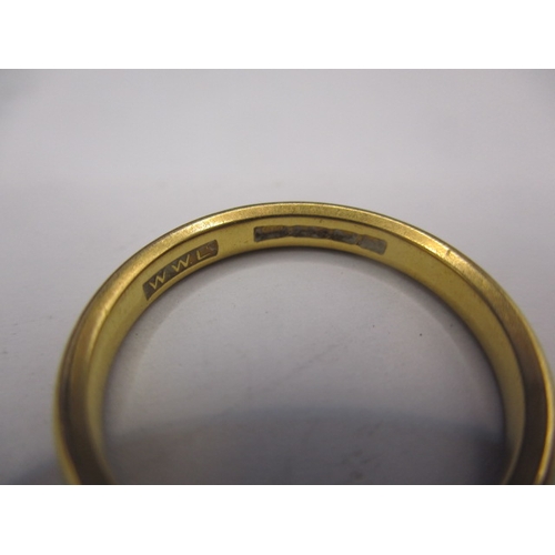 36 - A vintage 22ct yellow gold wedding band, approx. ring size ‘M+’, approx. width 3mm, approx. weight 3... 