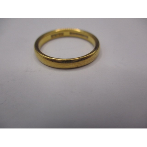 36 - A vintage 22ct yellow gold wedding band, approx. ring size ‘M+’, approx. width 3mm, approx. weight 3... 