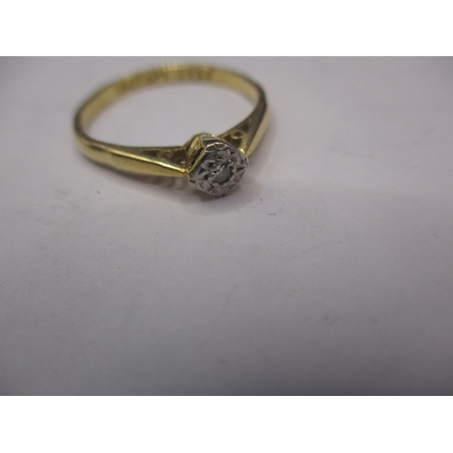 20 - A vintage 18ct gold and platinum diamond solitaire ring, approx. ring size ‘N’, approx. weight 2.1g,... 